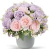 Artificial Peonies Silk Flowers, Faux Peony Bouquet 4 Bundles Florals Arrangements Decor for Farmhouse Home Boho Wedding Table Centerpiece, Fake Plastic Flowers Bulk for Vase Decoration (Pink Purple)