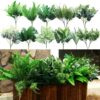 9439ea8595c2267b PARTY JOY 18 Bunches Fake Plants Outdoor, Fake Bushes UV Resistant Artificial Flowers Hydrangea Flowers Greenery Shrubs Faux Greenery for Outdoor Garden Patio Front Porch Yard Decor