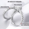 Smyoue Plated 0.6-4.2CT All Moissanite Rings for Women Sparkly Wedding Diamond Band Sterling Sier Jewelry GRA