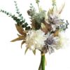 KIRIFLY Artificial Fake Flowers Plants Silk Flower Arrangements Wedding Bouquets Decorations Plastic Floral Table Centerpieces for Home Kitchen Garden Party Décor (Purple White)