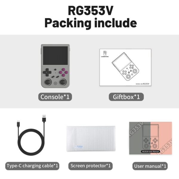 944b6a7f8d7863ed ANBERNIC RG353V RG353VS Handheld Gam Console 3.5'' IPS Screen HDMI Output Android Linux OS Built-in Retro Emulator Player Gifts