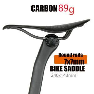 944e910ed5357269 New 89g EVA Carbon Bike Saddle Comfortable Ultra-Light Saddle MTB Saddle 7x7mm Racing Bicycle Bicycle installation 240*143MM