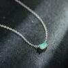 9458f71aee0384f7 Modian Authentic 925 Sterling Silver Green Tourmaline Necklace Pendant for Women Fashion Bijoux Wedding Statement Jewelry Gifts