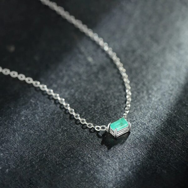 9458f71aee0384f7 Modian Authentic 925 Sterling Silver Green Tourmaline Necklace Pendant for Women Fashion Bijoux Wedding Statement Jewelry Gifts