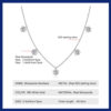 2.5-5CT Tennis Moissanite Necklace Chain for Women Sterling Sier 5mm 6.5 mm Bezel Diamond Necklaces Overlay Style Jewelry
