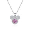 9478f704f9ab768f JoyceJelly S Sterling Sier Pendant 1 Carat Moissanite Diamond Necklace Women's Fashion Jewelry Rat Head Mouse