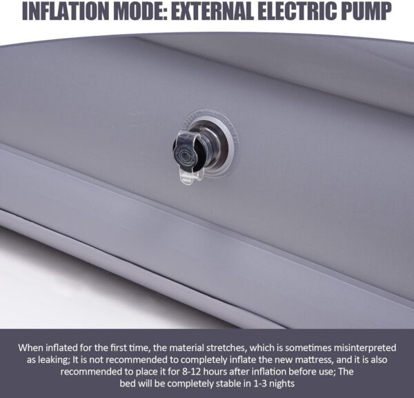 9481b1e6275e8ee6 Inflatable Mattress Twin Size,Quick Inflation Deflation Camp Mattress Pad - Comfort Inflatable Bed, High Blow up Airbed for Home, Camping, Picnic