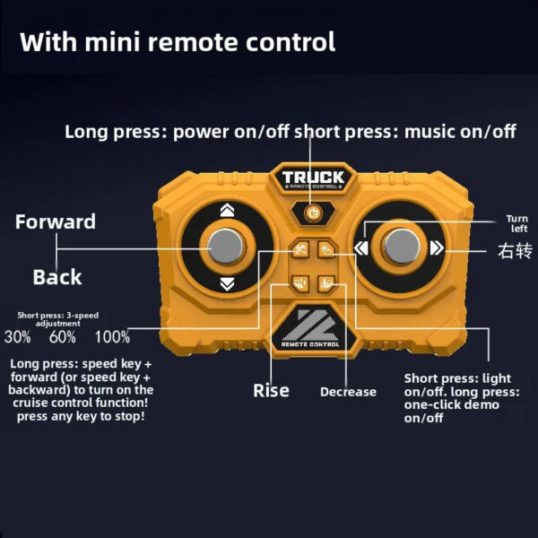 1/64 2.4G RC Mini Alloy Forklift With Trailer Desktop Game Full-scale APP Remote Control Engineering Lift Truck Kids Toys Gifts