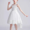 Kids Dress For 4-12 Girls Costumes Wedding Party Tailing Evening Elegant Princess Sleeveless Children’s Dresses