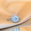 Real 2ct Moissanite Rings Sterling Sier Excellent Round Cut Pass Test Diamond Band Wedding Anniversary Ring Jewelry Gift