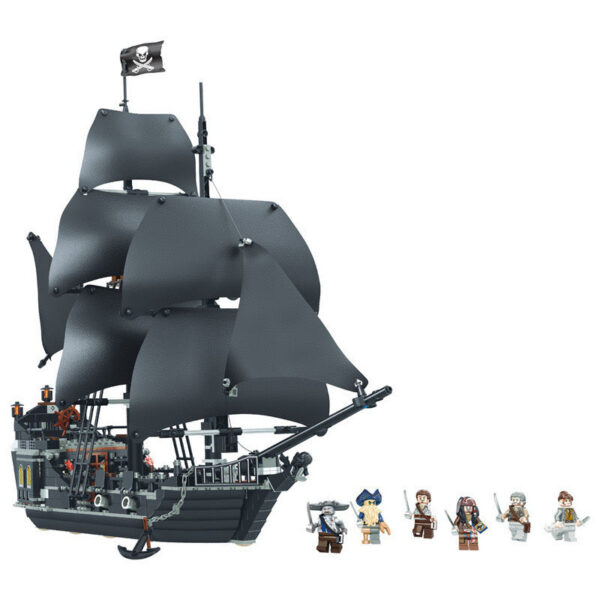 94a69159a9125de6 Pirates The Black Pearl And Queen Anne's Revenge Ship Building Block Model Assemble Bricks Toys Kids Gifts Fit MOC 4195 4184 Set
