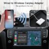 Wireless CarPlay Adapter for Android/Iphone IOS Convert Wired CarPlay to Wireless Dongle Plug Paly USB/Type-C Auto Car Adapter