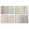 94ca8843980c9ef6 Mahjong Set 144 White Engraved Mini Tiles Gathering For Chinese Style Game Play Family Leisure Time