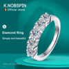 KNOBSPIN D Color 4mm Moissanite Diamond Rings for Women Classic Match Wedding Eternity Band with GRA s Sterling Sier Ring