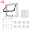94e2b57a88d8d590 With 4 Way Lock Security Flap Door For Dog Kitten Cat Puppy Safety Gate Small Pet Supplies ABS Plastic