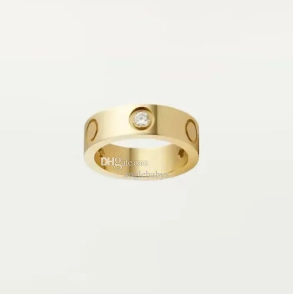 Unisex Womens Love Ring Mens Designer Rings Couple Jewelry Titanium Steel Band Fashion Classic Gold Sier Rose Color screw With diamonds Size 6-10
