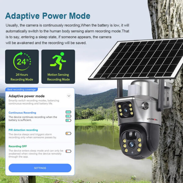 950c60ce94df2f7b LS VISION 4K 8MP Dual Screen Solar Camera Outdoor Wireless 4G/WiFi PTZ Dual Lens Security Protection Auto Tracking CCTV Cameras