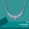 Real Moissanite Diamond for Woman Engagement Jewely with Certificates Sterling Sliver Plated White Gold Necklace