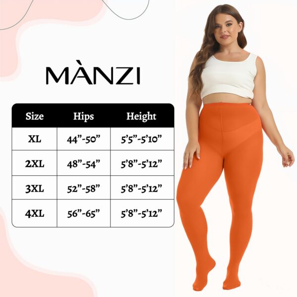 9517b736e05697df MANZI Women's 2 Pairs Control Top Pantyhose High Waist Plus Size Tights Ultra-Soft