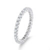 Smyoue 0.9ct 2mm Moissanite Ring for Women Men Full Enternity Match Wedding Diamond Band 100% Solid Sier Stackable Rings