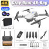 E88Pro Drone 4K Professinal With 1080P Wide Angle Dual HD Camera Foldable RC Helicopter WIFI FPV Height Hold Apron Sell Gift