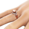 9522cf24c5b06fe2 Vintage Diamond Rose Gold Wedding Ring for Women pure topaz bague anel Jewelry anillos de Bizuteria Gemstone
