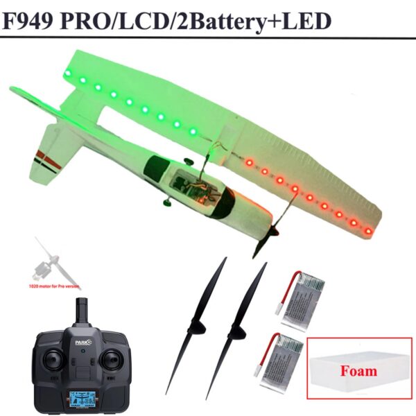 【C0】WLtoys 2.4G F949 LCD Version RC Airplane Cessna 182 3D6G 3Ch Fixed Wing Plane Outdoor Drone RTF With Gyroscope And Night