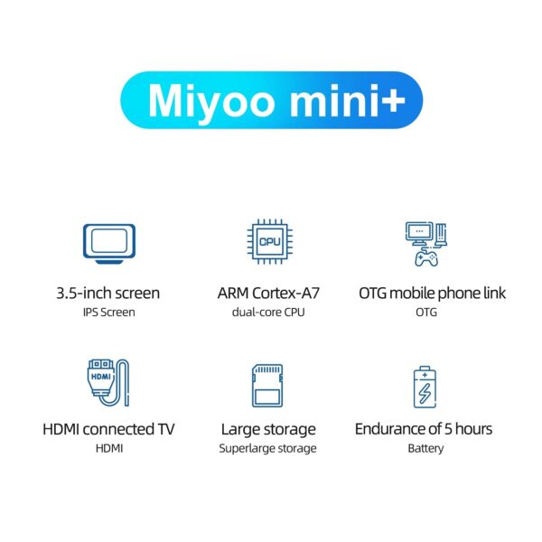953b850d3301ed77 MIYOO Mini Plus Portable Retro Handheld V2 Mini+ 3.5 Inch IPS Screen Classic Video Game Console Linux System Gift