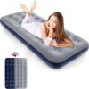 953f421ae240ab6a Camping Air Mattress Inflatable Air Bed Flocked Surface Travel Bed Sleeping Pad Air Bed for Outdoor Camping Tent Guest Travelling