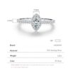 MODIAN Exquisite Luxury Marquise Cut CZ Ring 925 Sterling Silver Ring for Women Wedding Engagement Gift Fine Jewelry Accessories