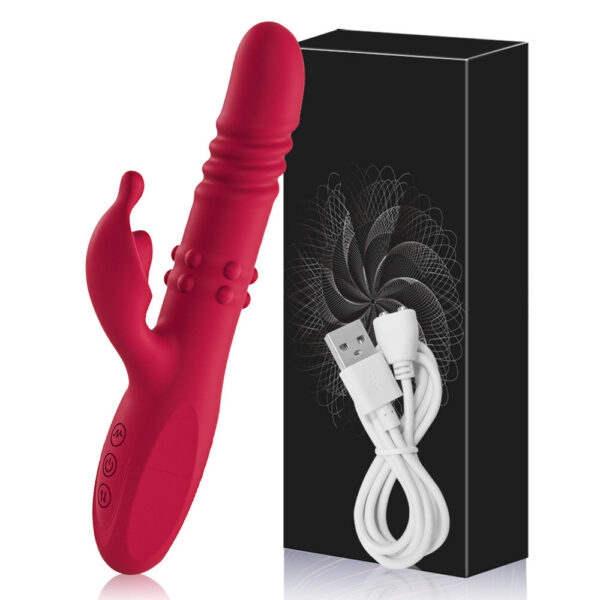 9543eb7cf378250b Rabbit Vibrator for Women Telescc Dildo Powerful G-Spot Vibrating Rotating Beaded Clit Stimulator Female Masturbator Sex Toys