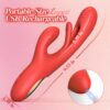 954c4364b58a446d Dildo Rabbit Toys-LOVENOTE G Spot Vibrator Massager for Women Clitoral Nipple Stimulation, 3 in 1 with 14 Vibration & 7 Tongue Licking Flapping, Adult Sex Toys (Red)