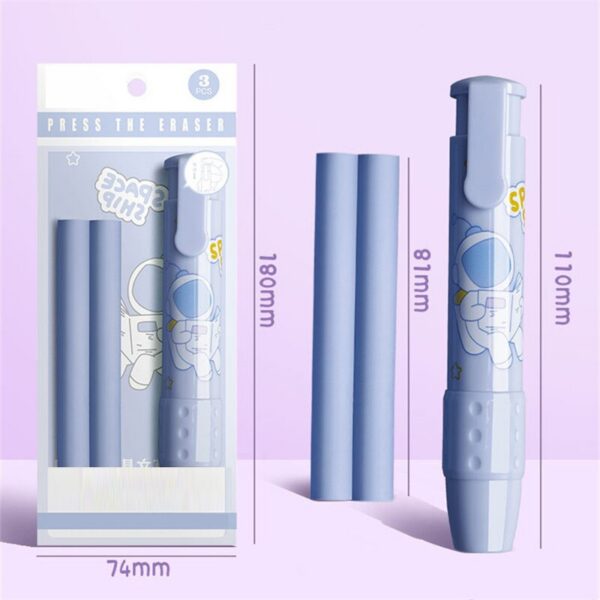4set Retractable Pushable Student Drawing Design Office Eraser No Crumbs Do Not Leave A Mark Creative Push Type