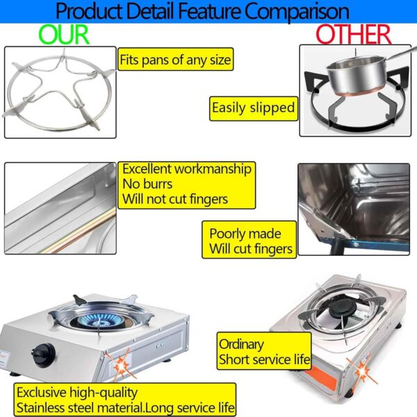 955a7a1d3b7f497d Single Burner Propane Stove 1 Burner 12000 BTU Auto Ignition Gas Stove with CSA Hose for Outdoor Cooking,Emergency