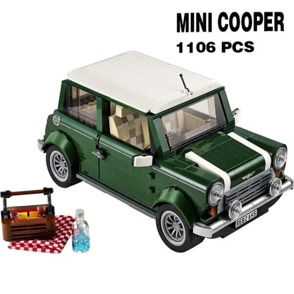 955dfc2b303c694e In Shock Classic Technical MINI Retro Vintage Car Building Blocks Cooper VII Compatible 10242 Model Sets Bricks Kids Toy Gift