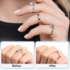 Anpro 15 Pack Size - with 3 Sizes Clear Sizer Adjuster Loose Rings,Spiral Silicone Tightener Set,Invisible Ring Guards(Please See Below Picture for The Steps)