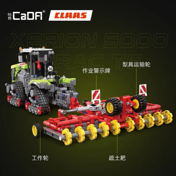 9576e752cb039900 Cada 1336pcs 1:32 Famous CLAAS City Agricultural Vehicle Building Block MOC Bricksley Design Truck Bricks Toys Children Gifts