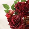 95775bc56180bd89 Floweroyal Artificial Flowers Combo Dusty Blue Flowers Mix Silk Flowers Dahlia Roses with Stems for DIY Wedding Bridal Bouquets, Baby Shower, Floral Arrangement, Table Centerpieces, Home Decorations.