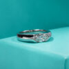 AnuJewel 1ct Marquise Cut D Color Moissanite Diamond Engagement Men Sier Wedding Ring For Women Customized Jewelry