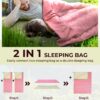 Sleeping Bag, Ohuhu Lightweight Sleeping Bag 3 Season Warm Weather Portable Compact Sleeping Bags for Adult Kids with Carry Bag for Camping Hiking Backpacking and Outdoors 59℉-77℉