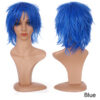BENIHAIR Synthetic Cosplay White Red Green Blue Pink Yellow Short Layer Fake Hair Extension Men Women Party Wig