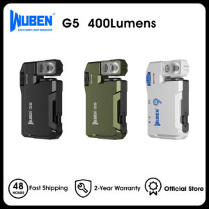 959ee2b79ffb7b75 WUBEN G5 Rechargeable EDC Flashlight, 400 Lumens Dual Light Sources Mini Flashlight with RGB Light, Portable Pocket Flashlights