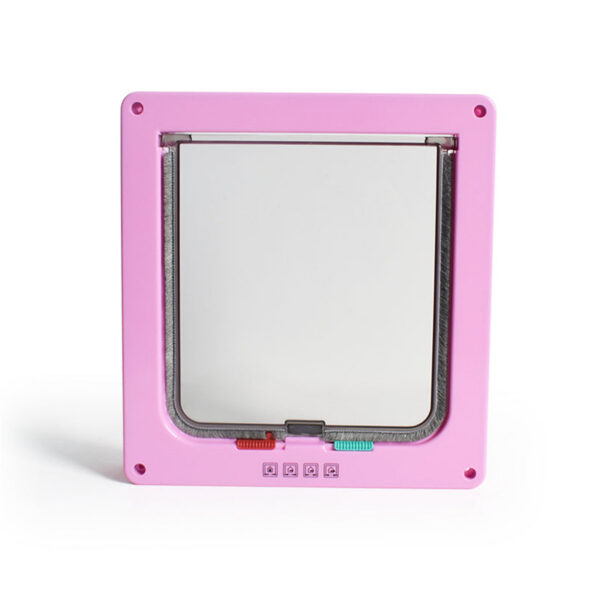 with 4 Way Lock Security Flap for Dog Kitten Small Pet Door Kit Cat Puppy Safety Gate S/M/L 5 Colors