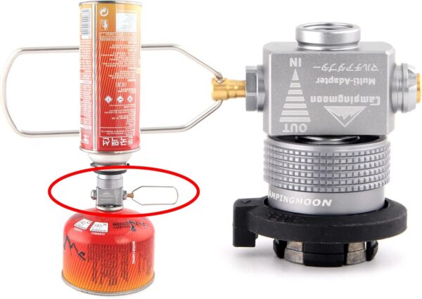 Campingmoon Gas Canister Refill Adapter, Portable Outdoor Gas Saver Lindal Valve Canister Shifter, Camping Canister Vent Valve, Z15
