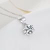 NeeTim 4ct 10mm Moissanite Necklace For Women Sterling Sier with Gold Plated Lab Diamond Pendant Wedding Party Jewelry