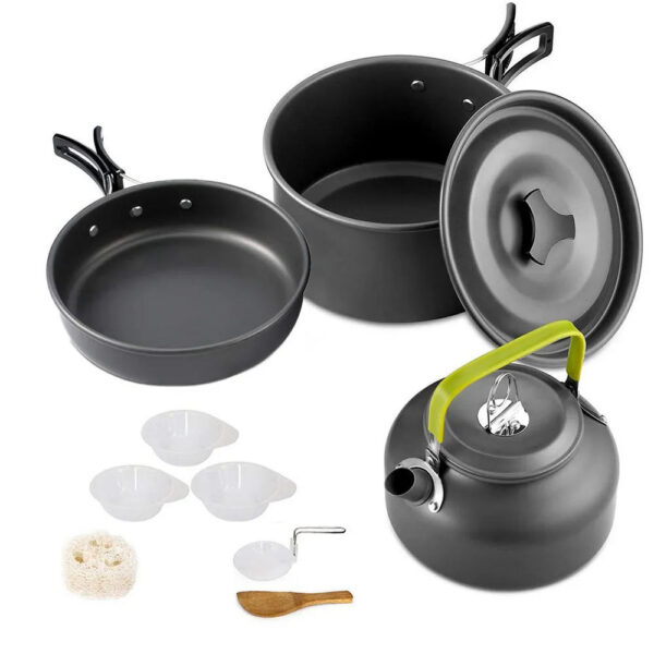 Cooking set Camping Cookware Travel Tableware Outdoor Picnic Set Teapot For 2-3 Peaple Non-stick pots assorted sets