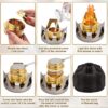 95a314f43577d029 2 Pack Mini Alcohol Stoves, Ultralight Portable Spirit Burner Furnace, Camp Stove with Aluminum Stand, Grey Alcohol Fuel Stove for Outdoor Backpacking Hiking Camping Survival Picnic Cooking