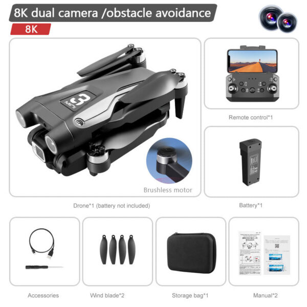 95a92bdeccfe1f71 Mijia Original Z908 Pro Max Drone Brushless Motor 8K GPS Professional Dual HD Aerial Photography Obstacle Avoidance Quadrotor
