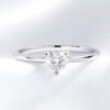 Smyoue White Gold 0.5ct 5mm Heart Cut Moissanite Ring for Women S Solid Sier Lab Diamond Wedding Band Jewelry GRA