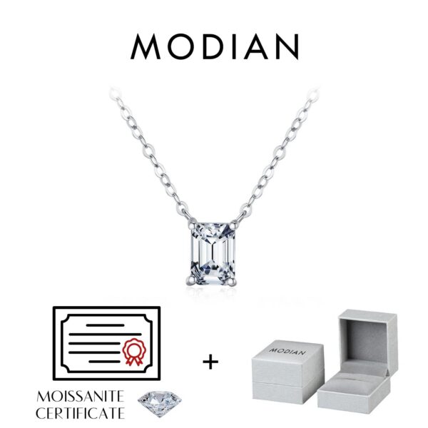95c4f4fb33281eb4 MODIAN 6 Styles D Color Geometric Moissanite Necklaces 925 Sterling Silver Dazzling Pendant Necklace For Women Fine Jewelry